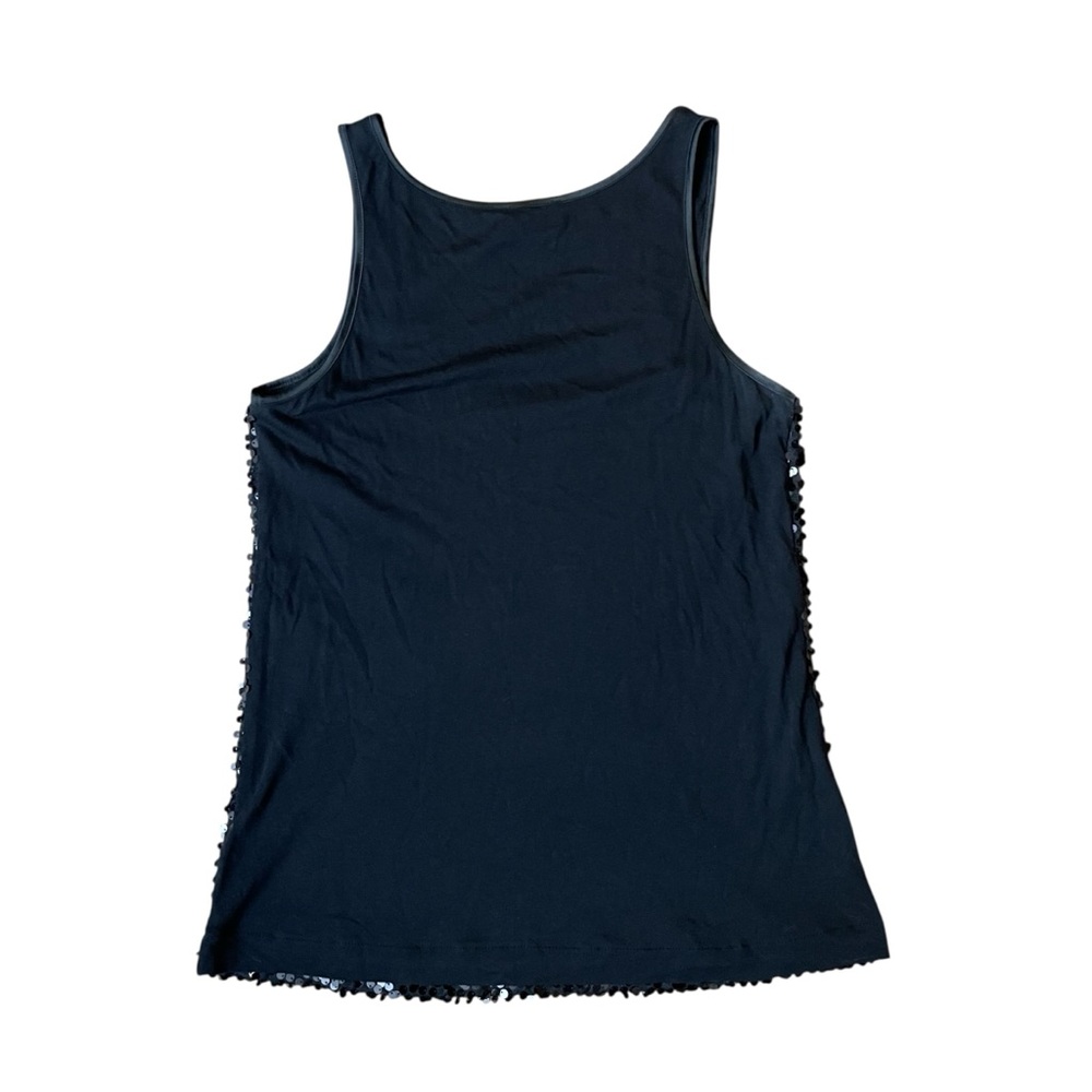 Express Sequin Statement Midnight Black Tank Top … - image 3